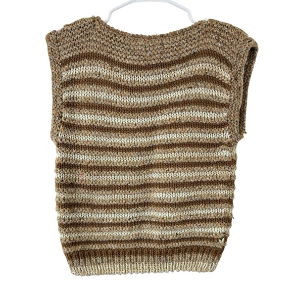 Vintage Russ Size Petite Large Tree Line Wool Blend Chunky Sweater Vest - Picture 2 of 6